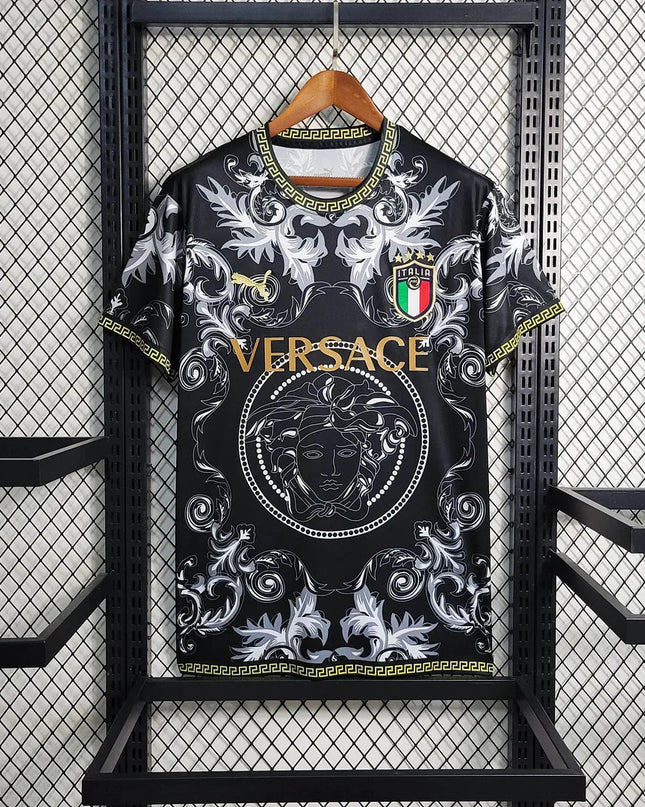 Italy × Versace 23/24 Special Black Shirt