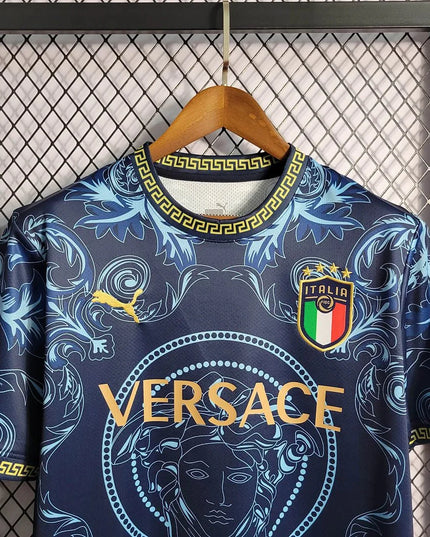 Camisa azul especial Italia × Versace 23/24