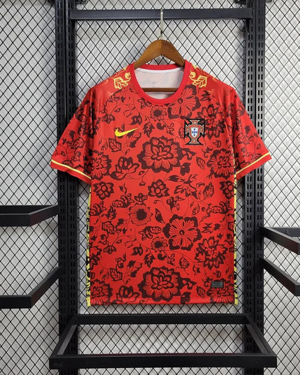 Camisa especial de flores rojas Portugal 24/25 