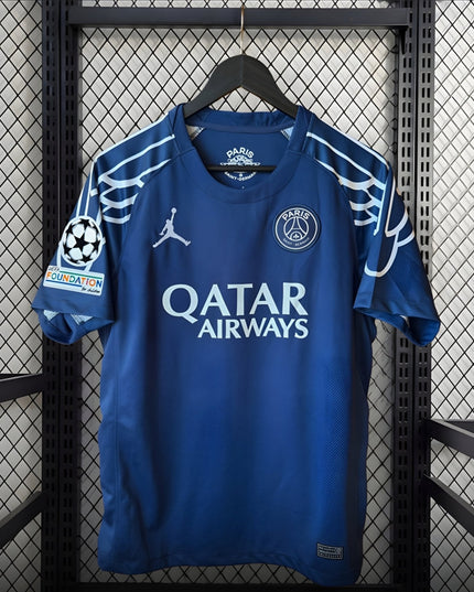 PSG × Air Jordan "WINGS" 24/25 Special Blue Shirt