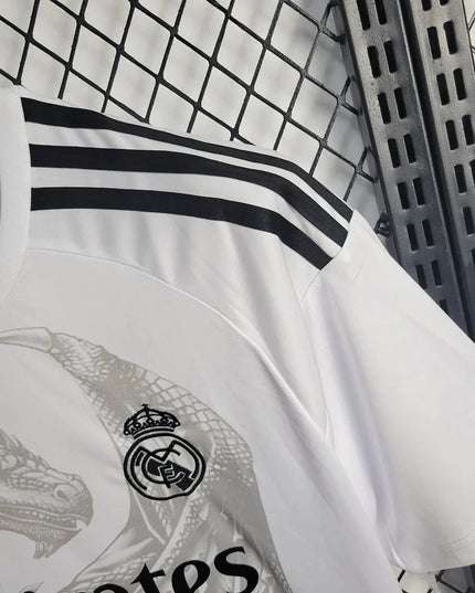 Real Madrid 2025 White Dragon Special Shirt