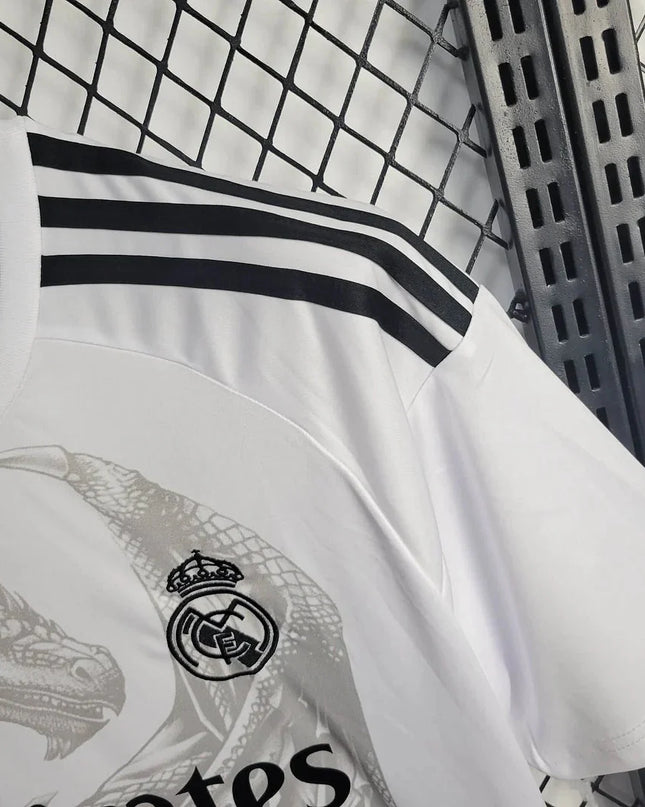 Real Madrid 2025 White Dragon Special Shirt