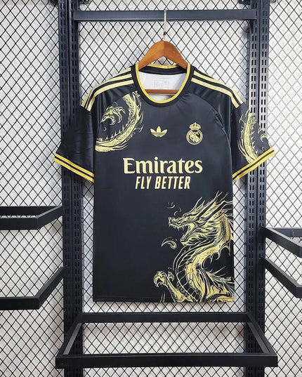 Real Madrid 2025 Gold Dragon Special Shirt