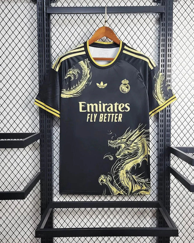 Real Madrid 2025 Gold Dragon Special Shirt